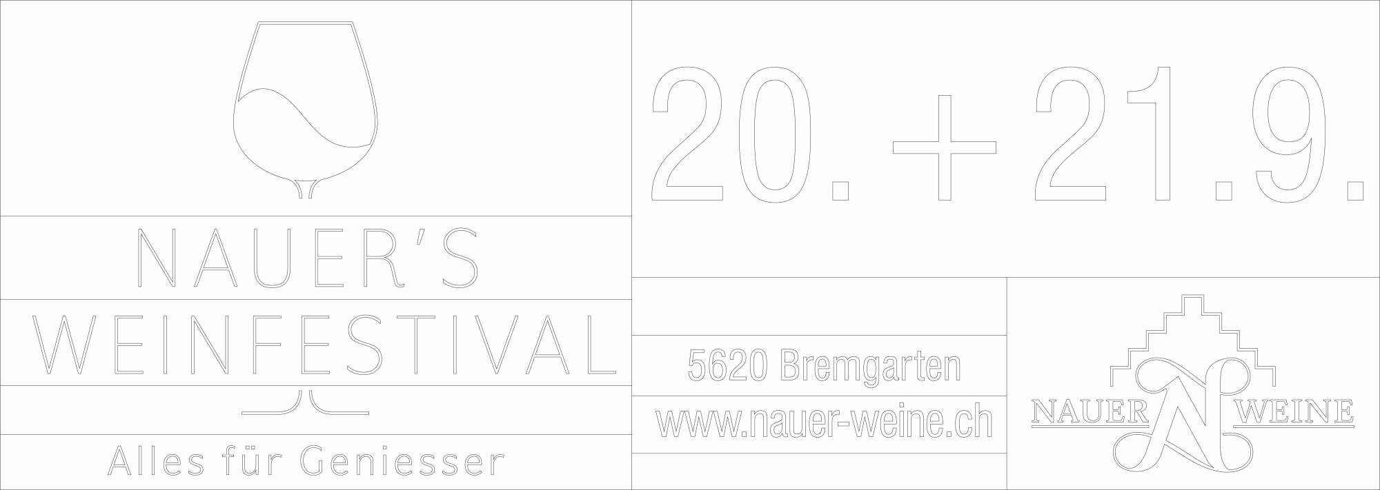 Aufkleber "Folienplott" I Weinfestival PW Heckscheibe komplett